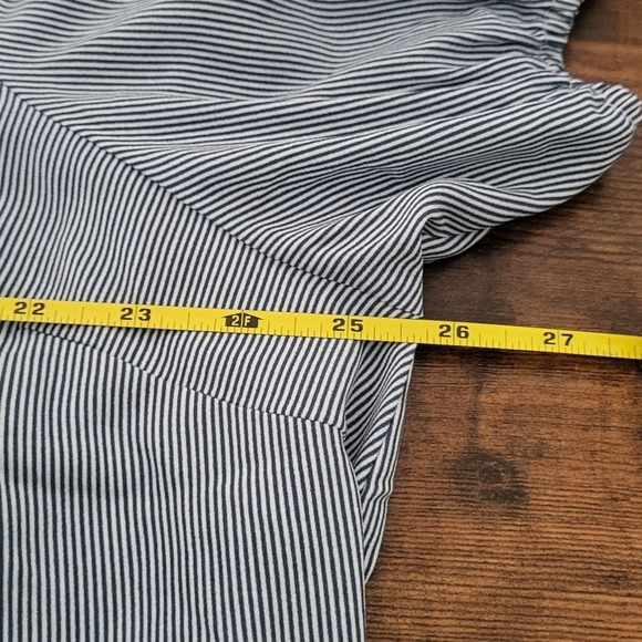 Lauren Conrad Striped Elastic Sleeve Blouse - Picture 6 of 7